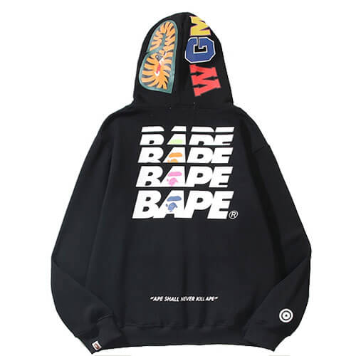 Street-Ready in the Bape hoodie